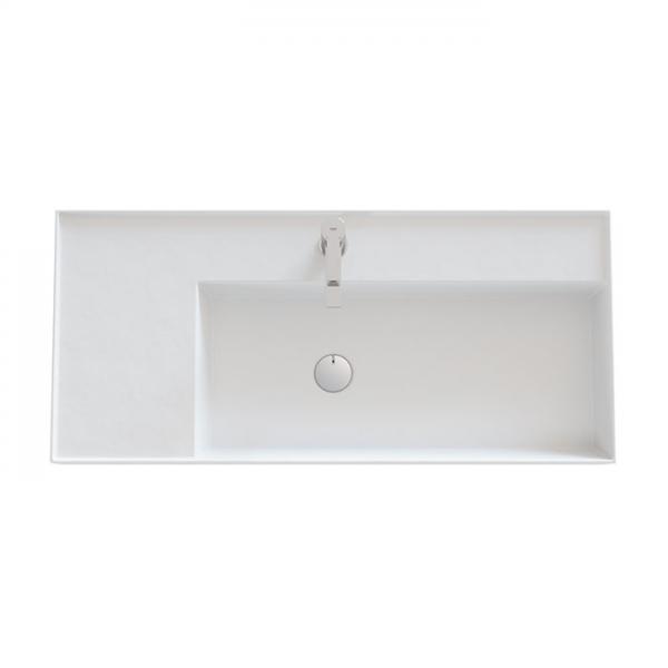 Dansani Luna Azym 101 asymmetrisk håndvask t/møbel - Højre - 1 hanehul