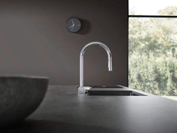 hansgrohe Aquno Select M81 køkkenarmatur U-tud m/udtræk og brus - Krom