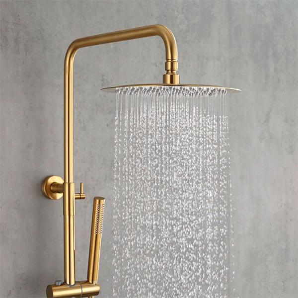 Lavabo Studio og Mira RS komplet pakke til badev&aelig;relset - B&oslash;rstet messing PVD