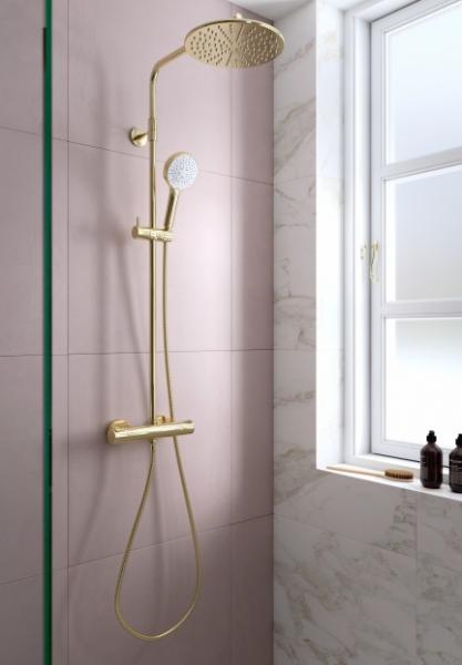 Damixa Silhouet komplet brusesystem - Ø250 - Poleret messing Damixa Silhouet komplet brusesystem - Ø250 - Poleret messing