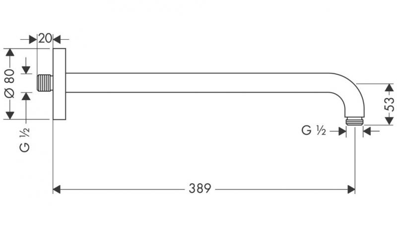 Hansgrohe Ecostat S komplet brusesystem til indbygning - Mat hvid Hansgrohe Ecostat S komplet brusesystem til indbygning - Mat hvid