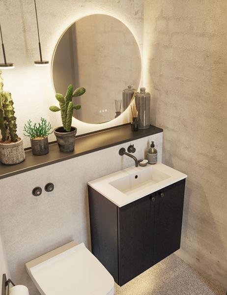 Dansani Luna Urban 60 møbelsæt m/Mini Minore vask og låger - Sort eg Dansani Luna Urban 60 møbelsæt m/Mini Minore vask og låger - Sort eg