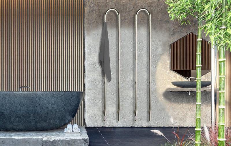 Kriss Duo Plus håndklædetørrer 19x148 cm - Poleret rustfrit stål Kriss Duo Plus håndklædetørrer 19x148 cm - Poleret rustfrit stål