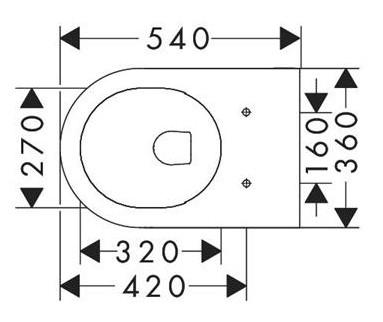 hansgrohe EluPura S væghængt toilet m/SmartClean u/sæde hansgrohe EluPura S væghængt toilet m/SmartClean u/sæde