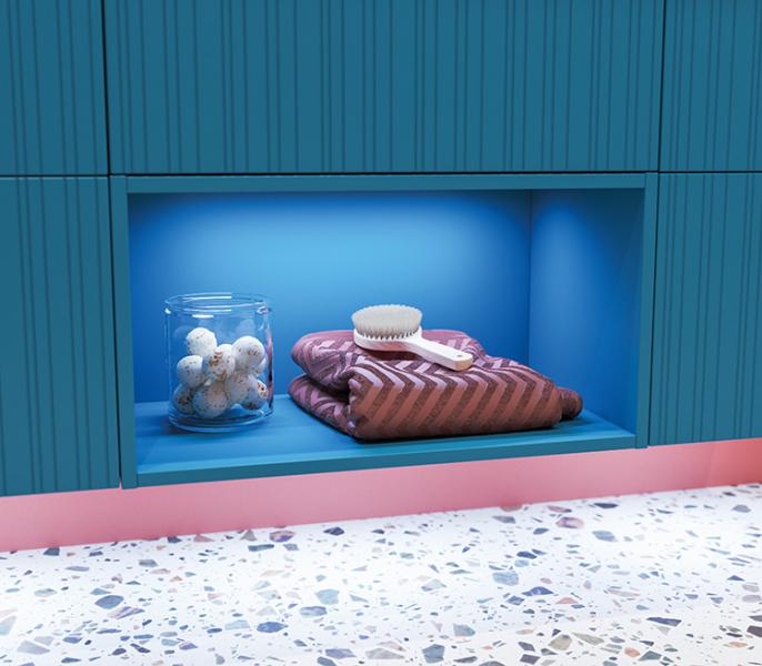 Dansani YOU Urban 140 møbelsæt m/Minore vask - Riflet, valgfri farve Dansani YOU Urban 140 møbelsæt m/Minore vask - Riflet, valgfri farve