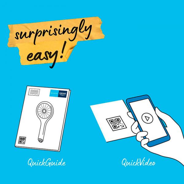 Grohe Vitalio Comfort 110 håndbruser 2 sprays inkl. bruseslange Grohe Vitalio Comfort 110 håndbruser 2 sprays inkl. bruseslange