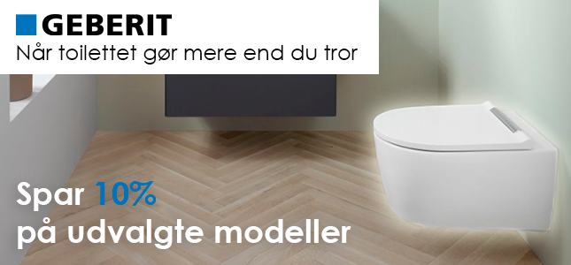 Spar 10% p&aring; udvalgte Geberit v&aelig;gh&aelig;ngte toiletter